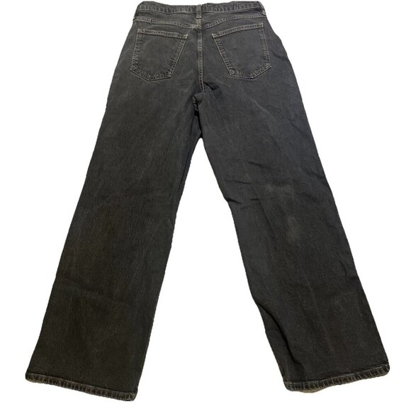 Y2K Style Jeans Women’s Size 8 Black High Rise Wise Leg Dark Denim Grunge Skater - Picture 2 of 12